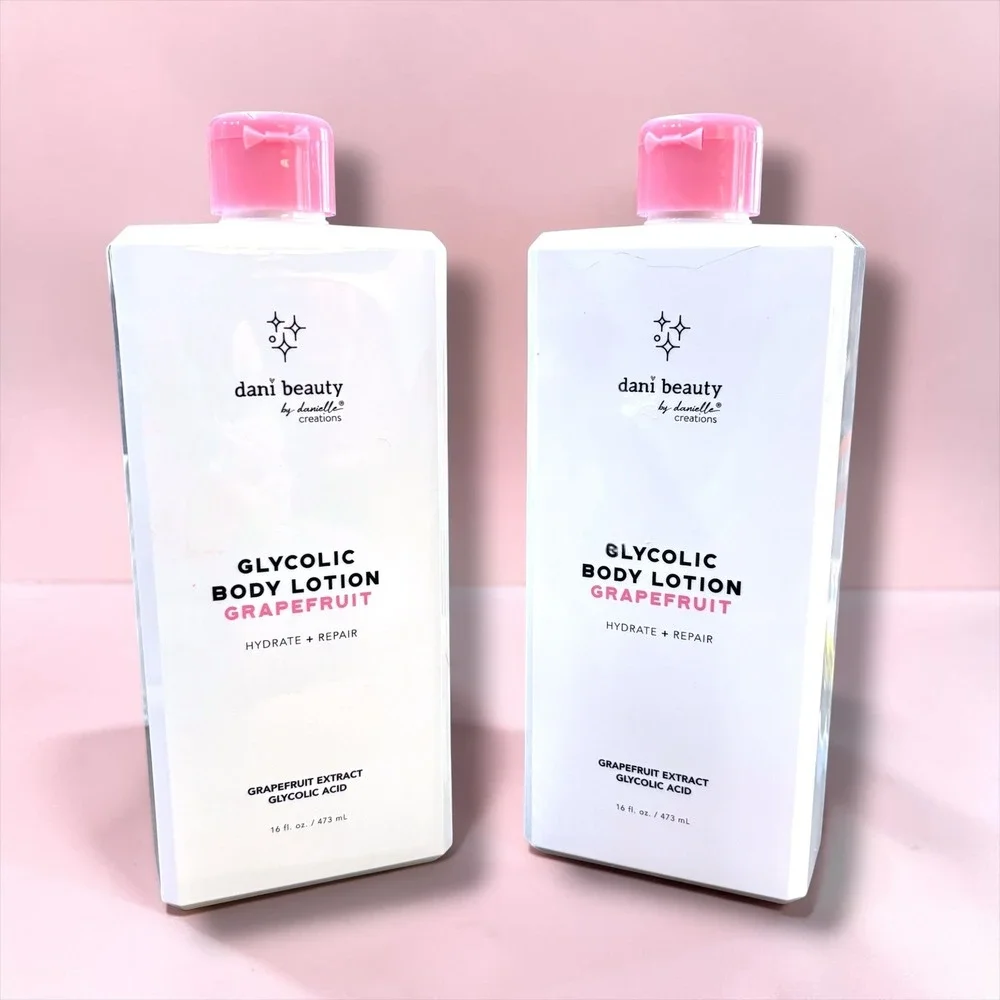 Dani Beauty Glycolic Body Lotion‎ Grapefruit 16oz Hydrate Repair Set of 2